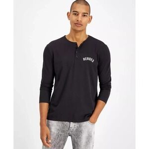 𝅺heroes Motors Black Classic Seven Graphic Tee Henley Shirt XL